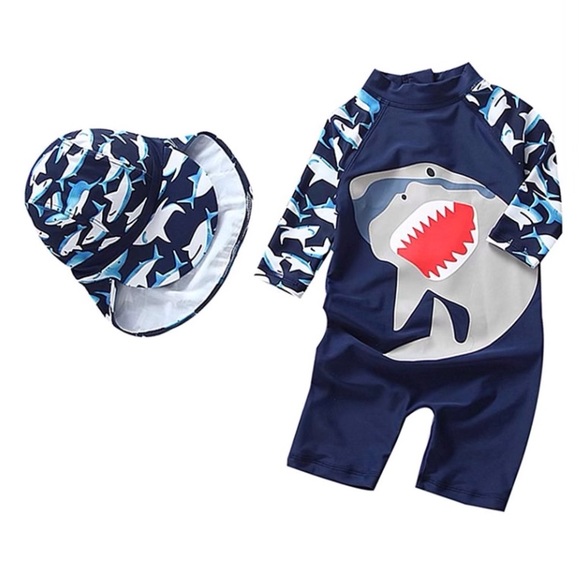 Yober Baby Boys Kids Swimsuit One Piece Toddlers Zipper Bathing Suit Swimwear - Picture 8 of 9